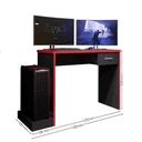 Ver imagem 3 de Mesa Gamer Escrivaninha Drx 9000 1 Gaveta 127cm Preto