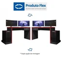 Ver imagem 4 de Mesa Gamer Escrivaninha Drx 9000 1 Gaveta 127cm Preto