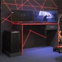 Ver imagem 1 de Mesa Gamer Escrivaninha Drx 9000 1 Gaveta 127cm Preto