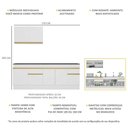 Ver imagem 4 de Cozinha Compacta com Rodapé Veneza Multimóveis MP2111 com Armário e Balcão Branca