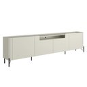 Ver imagem 1 de Rack com 4 Portas Lisas 220cm para Sala 100% Mdf Pés Metal