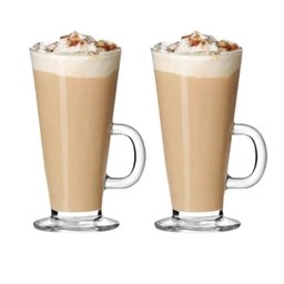 Jogo 6 Xícaras Vidro Cappuccino 265ml Luxo - 2