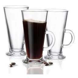 Jogo 6 Xícaras Vidro Cappuccino 265ml Luxo - 5