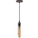 Ver imagem 1 de Luminária Pendente Cozinha Slim Vintage Corrente C/lamp Carb Cor:grafite;lâmpada:t30-185-220v
