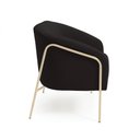 Ver imagem 5 de Sofá 2 Lugares Namoradeira Stella Industrial Alta Champanhe Suede Preto D03 - D’Rossi