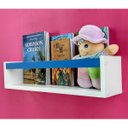 Ver imagem 6 de Prateleira Para Livros Infantis Colorida Nicho de Parede Organizador de Brinquedos 55cm:BRANCO
