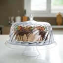 Ver imagem 2 de Kit 2 Boleiras com Cúpula e Pé 25cm Transparente Glassy Crippa Doces Tortas Petiscos