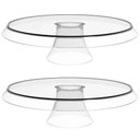 Ver imagem 3 de Kit 2 Boleiras com Cúpula e Pé 25cm Transparente Glassy Crippa Doces Tortas Petiscos