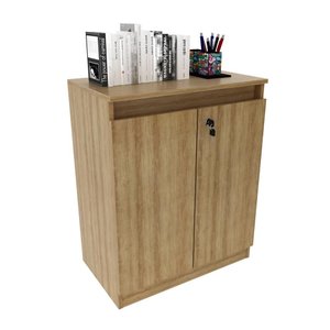 Balcão para Escritório com Chave Me4149 Amêndoa - Tecno