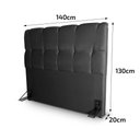 Ver imagem 2 de Cabeceira Cama Box Casal 140cm Suede Velut Preto - King House