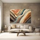 Ver imagem 1 de Quadro Decorativo Dunas Abstrato Moderno Decoração Sala Quarto Luxo 90x60