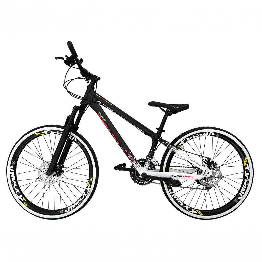 Bicicleta Aro 26 Vikingx Tuff X44 Preto-branco 21v Alumínio Freio