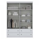 Ver imagem 4 de Guarda-Roupa Infantil 4 Portas 4 Gavetas Nova York Espresso Branco