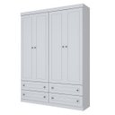 Ver imagem 2 de Guarda-Roupa Infantil 4 Portas 4 Gavetas Nova York Espresso Branco