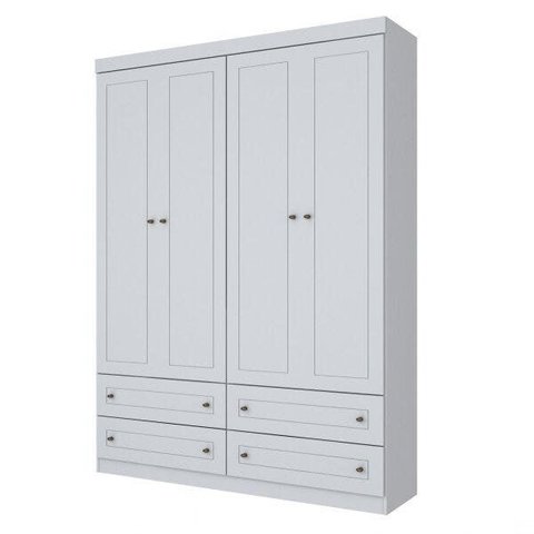 Guarda-Roupa Infantil 4 Portas 4 Gavetas Nova York Espresso