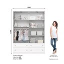 Ver imagem 4 de Guarda-Roupa Infantil/Juvenil 4 Portas 4 Gavetas Nova York Espresso Branco