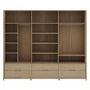 Ver imagem 5 de Guarda Roupa Casal 263cm 6 Portas Madeira Maciça Nira Tauari F07 - Mpozenato