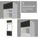 Ver imagem 5 de Cozinha Completa Glamy 9 Portas 3 Gavetas MDP 270cm Branca com Preta Madesa