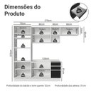 Ver imagem 4 de Cozinha Completa Glamy 9 Portas 3 Gavetas MDP 270cm Branca com Preta Madesa