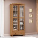 Ver imagem 2 de Cristaleira Vitrine 2 Portas 1 Gaveta Rubi Madeira Maciça Freijo - Fn