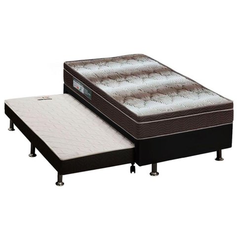 Cama Box Crc Solteiro +Colchão Anatômico Ortopédico Light Ortobom 88