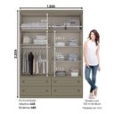 Ver imagem 4 de Guarda-Roupa Infantil 4 Portas 4 Gavetas Nova York Espresso Móveis