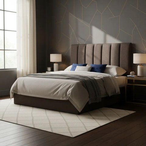 Cabeceira Cama Box para Queen 160cm Jade Suede Café