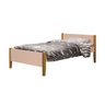 Conjunto Quarto Cama Solteiro e Escrivaninha/ Estante Simba com Pés em Madeira - Reller - Rosa Fosco - 3