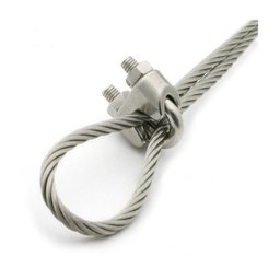 Kit 2 Clips Grampado para Cabo de Aço 3mm 1/8'' - 3 Kit 2 Clips Grampado para Cabo de Aço 3mm 1/8'' - 3