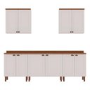 Ver imagem 2 de Armário de Cozinha Genialflex Iluminata 5 Peças Branco Ébano