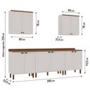 Ver imagem 3 de Armário de Cozinha Genialflex Iluminata 5 Peças Branco Ébano
