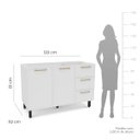 Ver imagem 5 de Balcão de Cozinha Amara 120x81cm com 3 Gavetas e 2 Portas Branco 250021