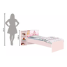 Kit Cama de Solteiro Rosa para Menina com Cabeceira Baú Luxo Personagem Princesas + Cama Auxiliar - 5