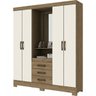Guarda-Roupa Casal com Espelho 4 Portas 3 Gavetas Henn Móveis Henn - 3