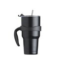 Ver imagem 1 de Caneca Térmica Inox 800ml com 2 Tampas e Canudo