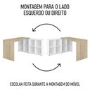 Ver mais imagens de Mesa Escrivaninha em L Eron e Gaveteiro com Rodízios Mity A06 Carvalho-branco - Mpozenato