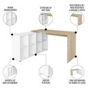 Ver imagem 7 de Mesa Escrivaninha em L Eron e Gaveteiro com Rodízios Mity A06 Carvalho-branco - Mpozenato