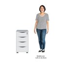 Ver imagem 4 de Mesa Escrivaninha em L Eron e Gaveteiro com Rodízios Mity A06 Carvalho-branco - Mpozenato