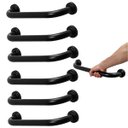 Ver imagem 1 de Alça de Apoio 40cm Barra Aço Inox Kit 6 Unidades Idoso Acessibilidade Banheiro Box Quarto Parede Cad