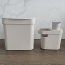 Ver imagem 5 de Lixeira para Pia de Cozinha 4,7l e Dispenser Porta Detergente e Organizador 650ml Bege ou