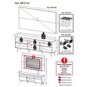 Ver imagem 5 de Rack Painel e Suporte P/TV 65 e Pés Retrô Flórida Multimóveis Branco/Preto