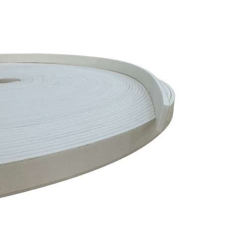 Moldura Painel Ripado Eva Autocolante Liso 2,5cmx5mm 25 Mts - Branco