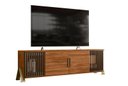 Ver imagem 1 de Bancada Metallic 1.9 para TV de até 75 Polegadas Cinamomo Mel - Mobler