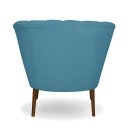 Ver imagem 5 de Poltrona Pétala Flor Decorativa Suede Azul Claro