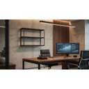 Ver imagem 4 de Estante Nicho Suspenso 3 Prateleiras Estilo Industrial 68x68 Chumbo/Preto