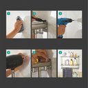 Ver imagem 7 de Organizador Banheiro Cozinha Suporte Inox Gancho Toalha Utensilios Shampoo Condicionador Porta Condi