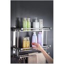 Ver imagem 6 de Organizador Banheiro Cozinha Suporte Inox Gancho Toalha Utensilios Shampoo Condicionador Porta Condi