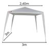 Gazebo Articulado Base 3x3m Alumínio Importway Branco - 2