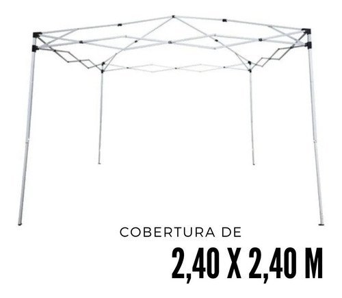 Gazebo Articulado Base 3x3m Alumínio Importway Branco - 5