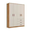 Ver imagem 2 de Roupeiro Guarda-roupa Infantil 4 Portas 3 Gavetas Pérola:nature/off White